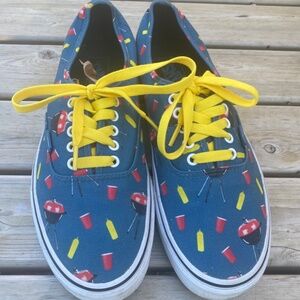 Vans Authentic Pool Vibes Cookout Summer BBQ Shoes Mens 11 Canvas Deck Shoes